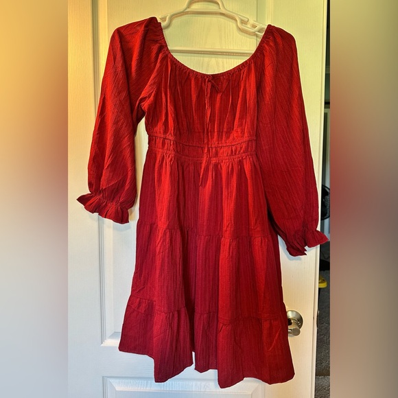Cute Red Mini Dress Plus Size 1XL NWOT - Picture 2 of 4